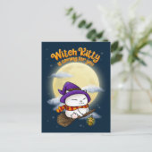 Halloween Cat Witze Kitty Feiertagspostkarte (Stehend Vorderseite)