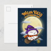 Halloween Cat Witze Kitty Feiertagspostkarte (Vorne/Hinten)