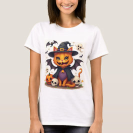 Halloween Cat Women's Basic T - Shirt