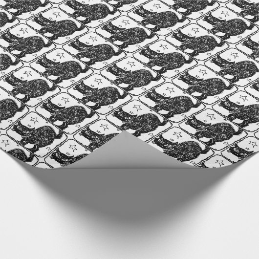 HALLOWEEN CAT-WRAPPING-PAPIER GESCHENKPAPIER (Ecke)