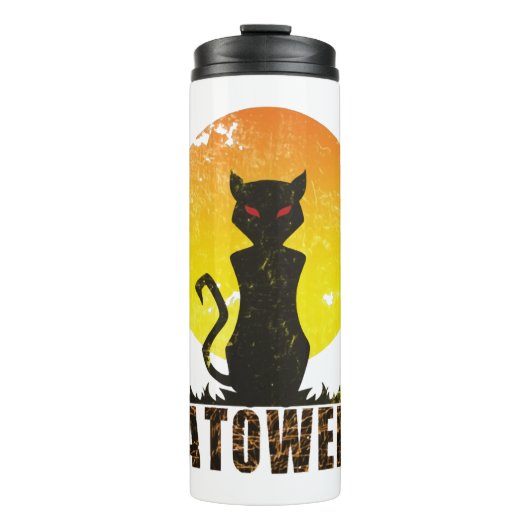 Halloween Catoween Thermosbecher (Vorderseite)