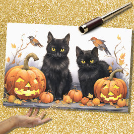 Halloween Cats 4 Decoupage Paper Seidenpapier
