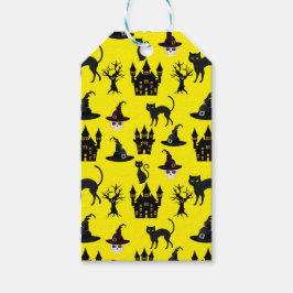 HALLOWEEN CATS CASTLES HATS SKULLS BÄUME GESCHENKANHÄNGER