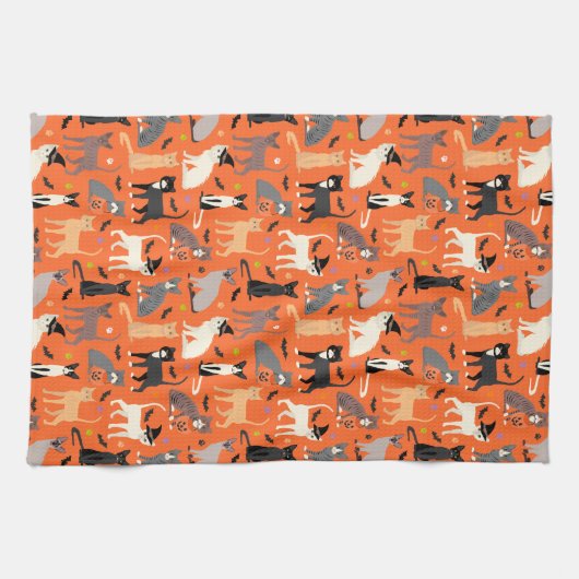 Halloween Cats Geschirrtuch (Horizontal)