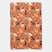 Halloween Cats Geschirrtuch (Vertikal)