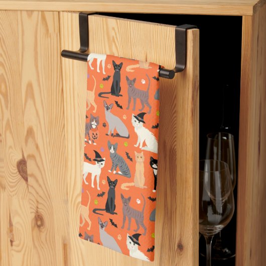 Halloween Cats Geschirrtuch (Drittel gefaltet)