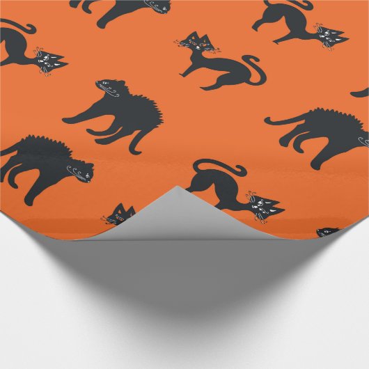 Halloween Cats Glossy Wrapping Paper, 30 in x 2 ft Geschenkpapier (Ecke)