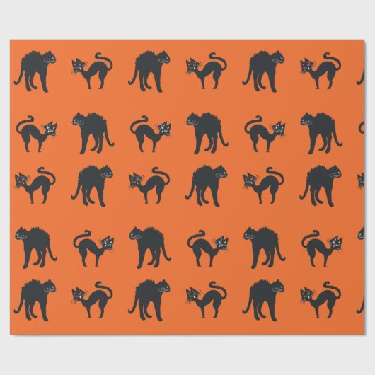 Halloween Cats Glossy Wrapping Paper, 30 in x 2 ft Geschenkpapier (Flach)