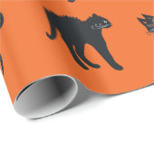 Halloween Cats Glossy Wrapping Paper, 30 in x 2 ft Geschenkpapier (Rolleneckpunkt)