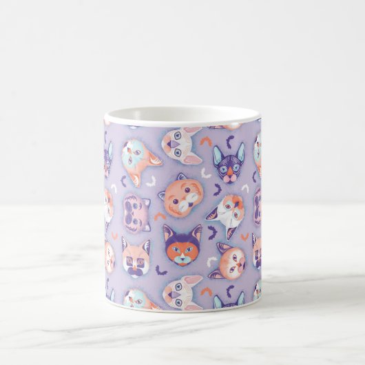 Halloween-Cats Kaffeetasse (Mittel)