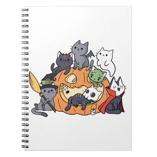 Halloween Cats Kittens Notizblock (Vorderseite)