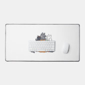 Halloween Cats Kittens Schreibtischunterlage (Tastatur & Maus)