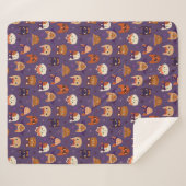 Halloween Cats Lila Sherpadecke (Vorderseite (Horizontal))