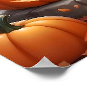 Halloween Cats mit Pumpkins Wall Poster (Ecke)