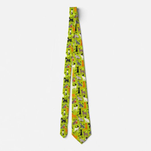 Halloween Cats Neck Tie Krawatte (Rückseite)