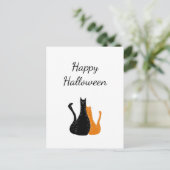 Halloween Cats Niedlich Black Orange Holiday Postkarte (Stehend Vorderseite)