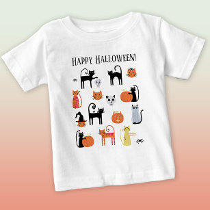Halloween Cats Niedlich Spooky Baby T-shirt