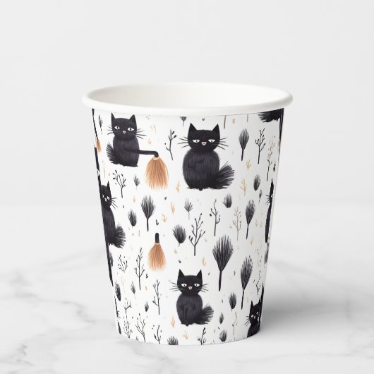 Halloween Cats Pappbecher (Rückseite)