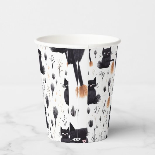 Halloween Cats Pappbecher (Rechts)