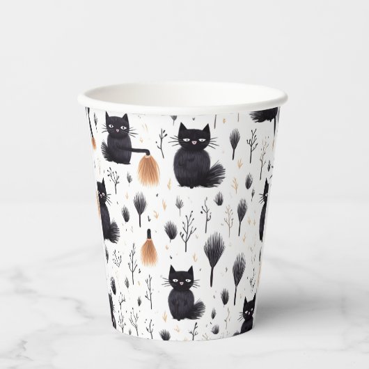 Halloween Cats Pappbecher (Vorderseite)