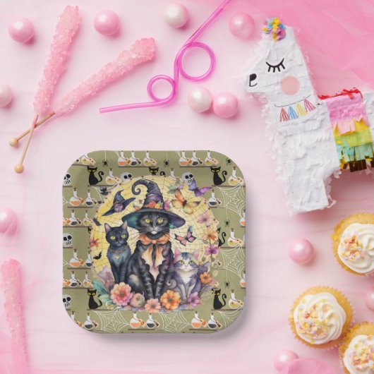 Halloween Cats Pappteller (Party)