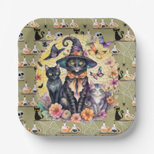 Halloween Cats Pappteller