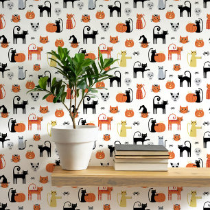 Halloween Cats Pattern Tapete