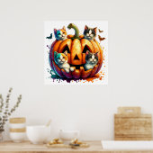 Halloween Cats Poster (Küche)