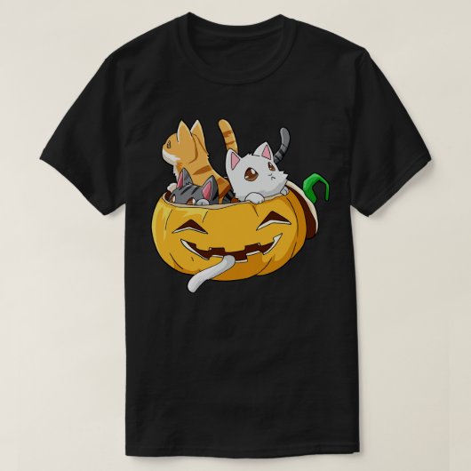 Halloween Cats Pumpkin 2 T-Shirt (Design vorne)