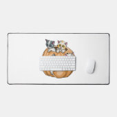 Halloween Cats Pumpkin Schreibtischunterlage (Tastatur & Maus)