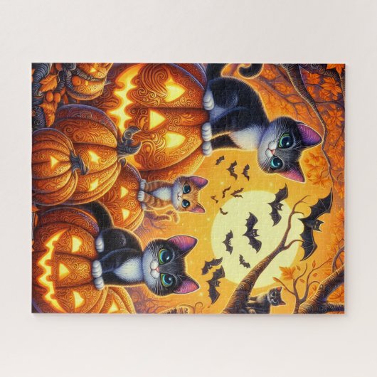Halloween Cats Puzzle (Horizontal)
