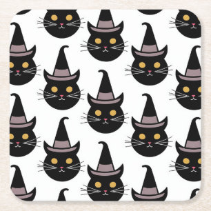 Halloween Cats Rechteckiger Pappuntersetzer