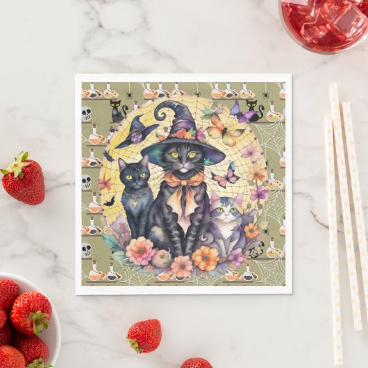 Halloween Cats Serviette (Beispiel)