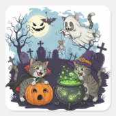 Halloween Cats Sticker (Vorderseite)