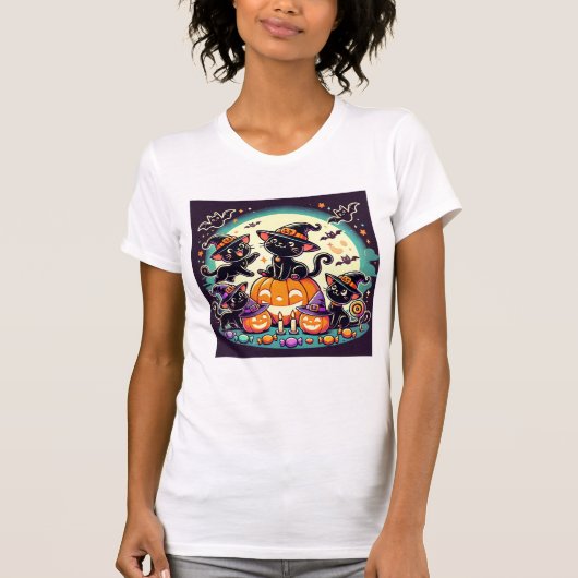 Halloween Cats T - Shirt (Vorderseite)