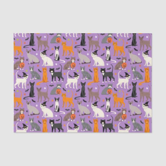 Halloween Cats Tissue Paper Seidenpapier (Vorderseite)