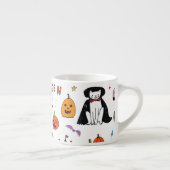 Halloween Cats Vintag Line Muster Espressotasse (Rechts)