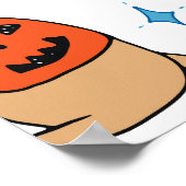 Halloween Cats Vintag Line Muster Poster (Ecke)