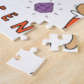 Halloween Cats Vintag Line Muster Puzzle (Seite)
