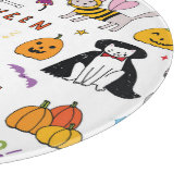 Halloween Cats Vintag Line Muster Schneidebrett (Ecke)
