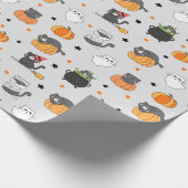 Halloween Cats Wrapping Paper Geschenkpapier (Ecke)