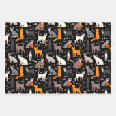 Halloween Cats Wrapping Paper Sheets Geschenkpapier Set (Vorderseite 2)
