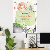 Halloween Cauldron Baby brütet Begrüßungszeichen Poster (Heimbüro)