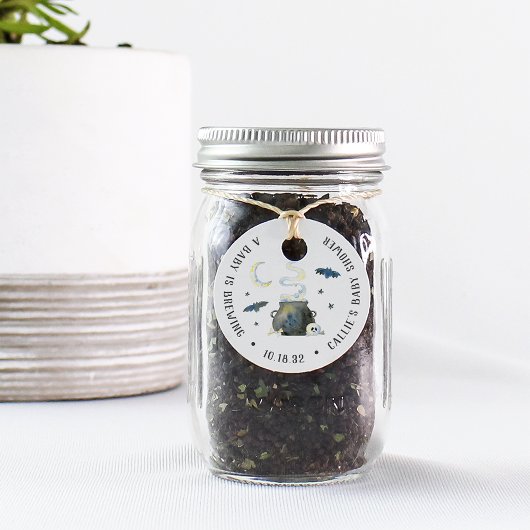 Halloween Cauldron Baby Dusche Geschenkanhänger