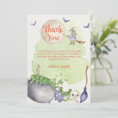 Halloween Cauldron Baby ist Braudusche Dankeskarte (Stehend Vorderseite)