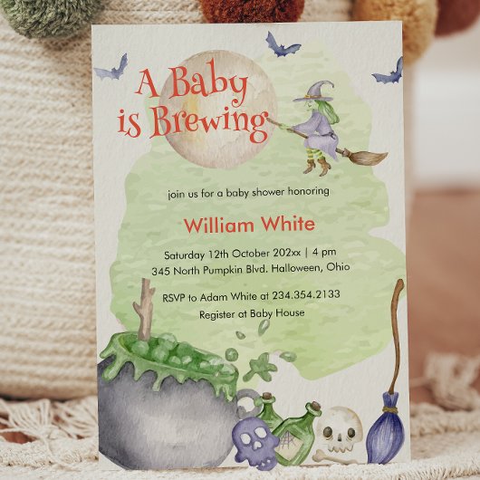 Halloween Cauldron Baby ist Braudusche Einladung