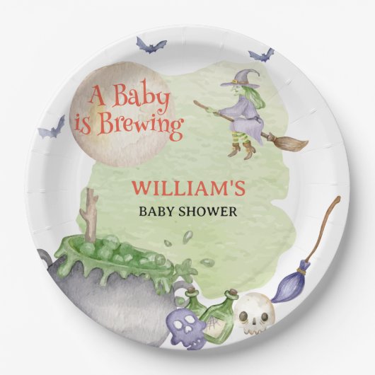 Halloween Cauldron Baby ist Braudusche Pappteller (Vorderseite)