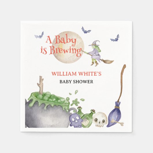 Halloween Cauldron Baby ist Braudusche Serviette (Vorderseite)