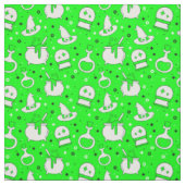 Halloween Cauldron Crystal Ball auf Green Stoff (Muster)