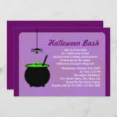 Halloween Cauldron Einladung (Vorne/Hinten)